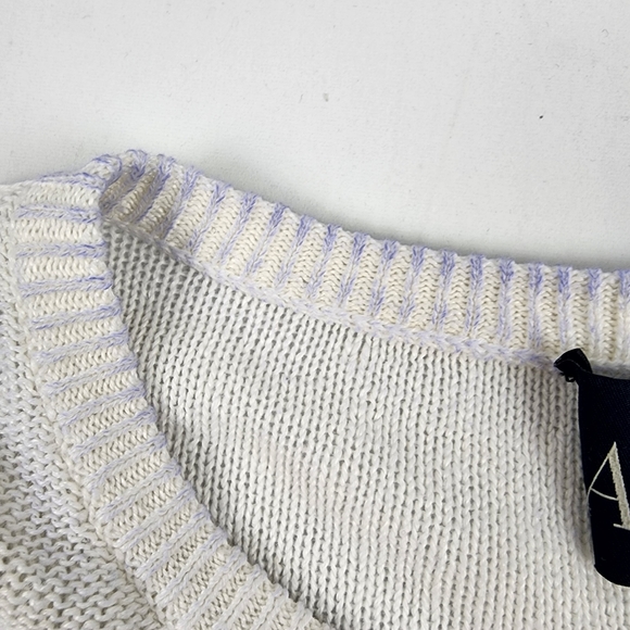 AJ Armani Jeans Mens Sweater Regular Fit Black White Stripes Size XL - Picture 10 of 10